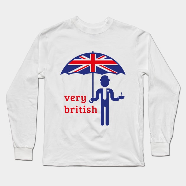 Very British Gentleman (2C) Long Sleeve T-Shirt by MrFaulbaum